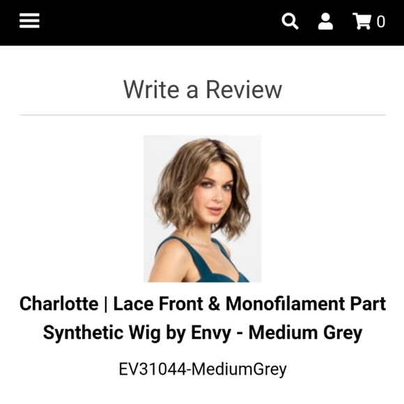 Charlotte wig by Envy in medium gray - Picture 2 of 5